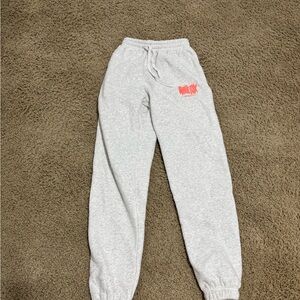 White Fox Boutique Gray Sweatpants with Elastic Waistband
